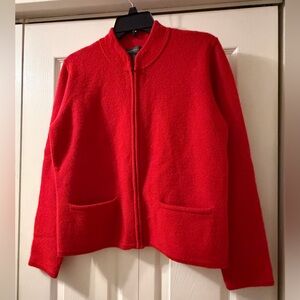 Northern Isles 100% Wool Zip Front Cardigan Size M